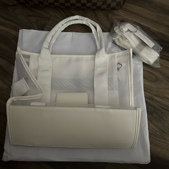 White Transparent Tote Bag - Picture 3 of 9